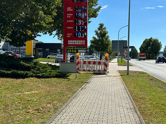 Tiefbauarbeiten unlängst an der Bischofswerdaer Straße Tiefbauarbeiten unlängst an der Bischofswerdaer Straße
