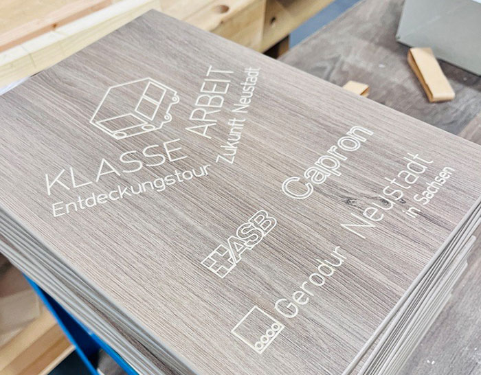 Selbst hergestelltes Klemmbrett, Fotos: Capron GmbH