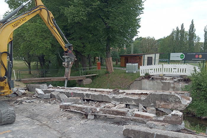 Abbau Brücke Erberstraße