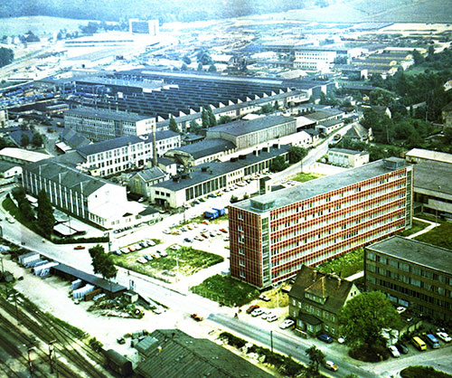 Blick auf das ehemalige Fortschrittwerkgelände in den 80er Jahren Blick auf das ehemalige Fortschrittwerkgelände in den 80er Jahren